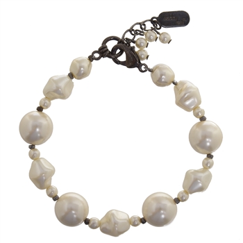 Ronnie Pearl Bracelet - Cream