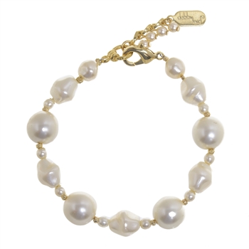 Ronnie Pearl Bracelet - Cream