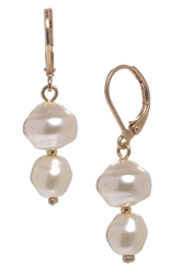 Ronnie Pearl Drop Earring - Cream