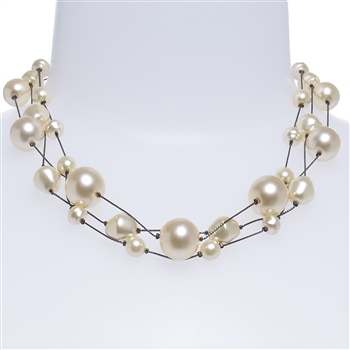 Ronnie Pearl Necklace - Cream