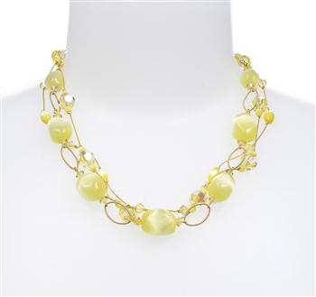 Ronnie Ring Necklace - Yellow
