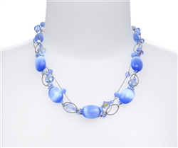 Ronnie Ring Necklace - Light Sapphire