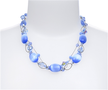 Ronnie Ring Necklace - Light Sapphire