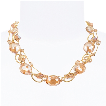 Ronnie Ring Necklace - Golden Shimmer
