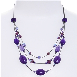 Ronnie Tier Necklace - Purple