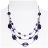 Ronnie Tier Necklace - Purple Abalone