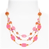 Ronnie Tier Necklace - Pink / Orange