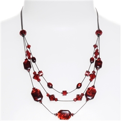 Ronnie Tier Necklace - Red Abalone