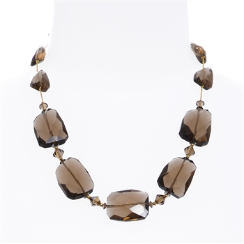 Taylor Necklace - Smoky Topaz