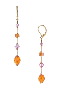 Willow Earrings - Orange / Pink