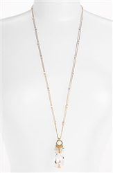 Zoie Long Pendant Necklace - Clear Swarovski Crystal