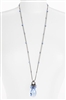 Zoie Long Pendant Necklace - Lt. Sapphire Swarovski Crystal