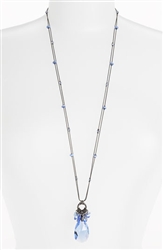 Zoie Long Pendant Necklace - Lt. Sapphire Swarovski Crystal