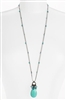 Zoie Long Pendant Necklace - Turquoise